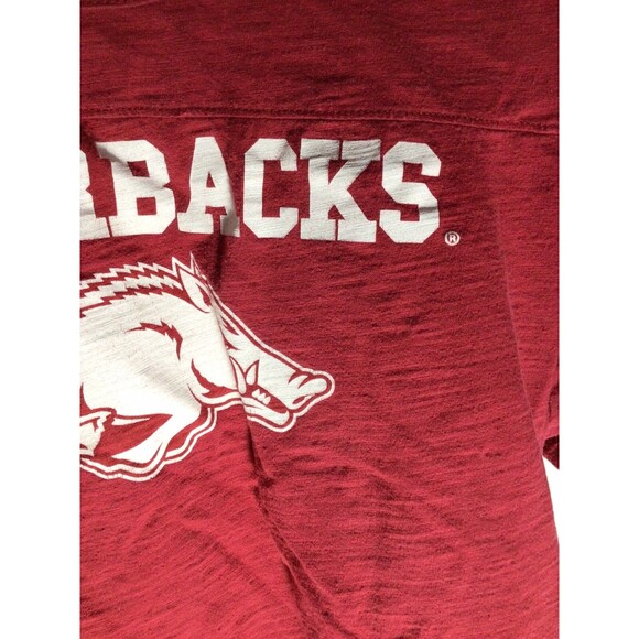 Arkansas Razorbacks Womens Large National Collegian Red White Shirt - Picture 7 of 16